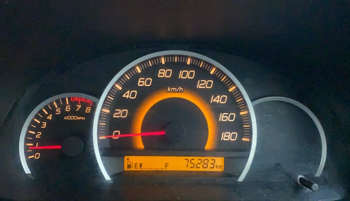 2013 Maruti Wagon R 1.0 VXI, Petrol, Manual, 75,283 km, Odometer Image