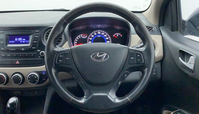 2016 Hyundai Grand i10 ASTA (O) AT 1.2 KAPPA VTVT, Petrol, Automatic, 32,868 km, Steering Wheel Close Up