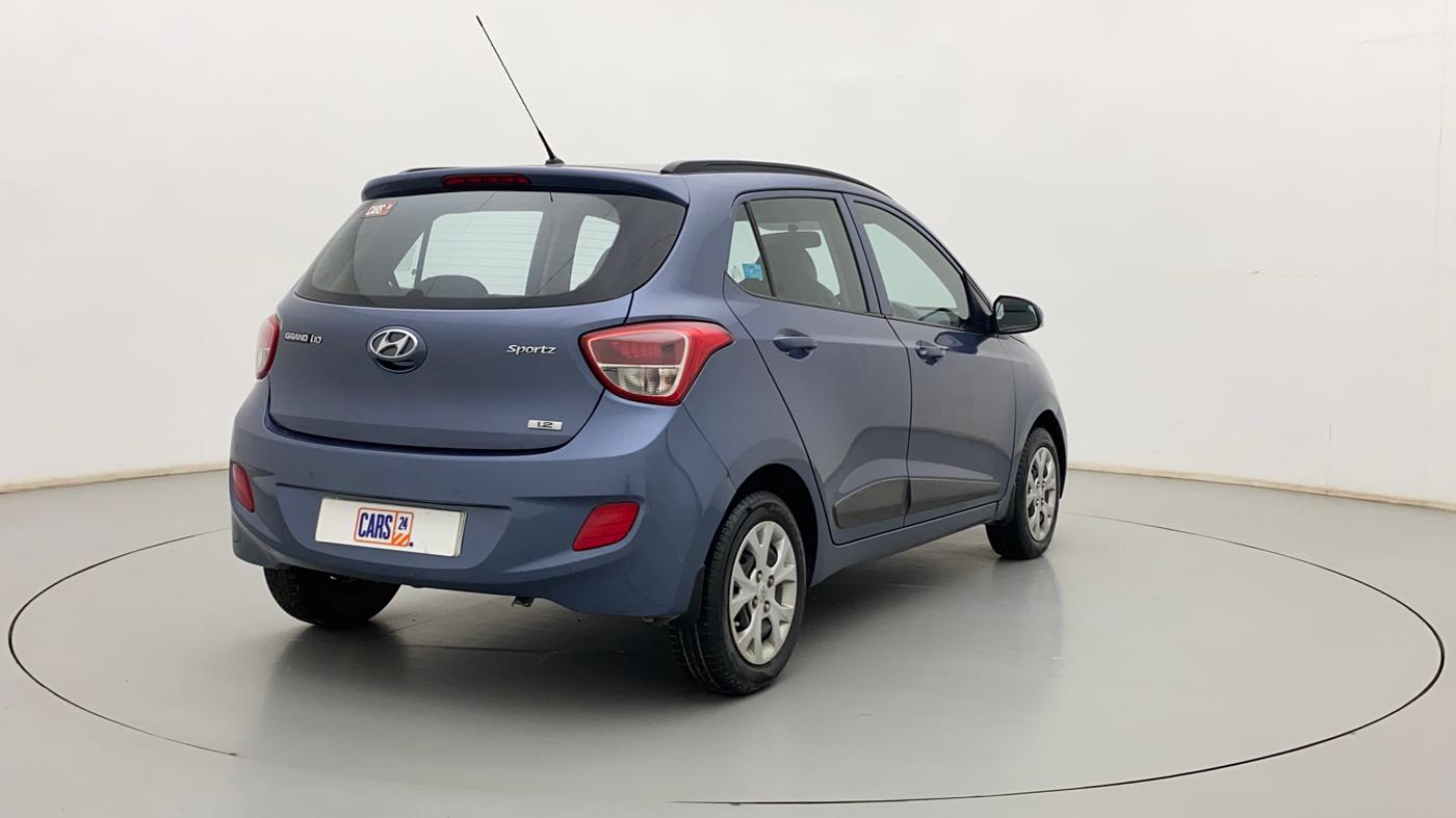 2015 Hyundai Grand i10 SPORTZ 1.2 KAPPA VTVT, Petrol, Manual, 78,389 km, Right Back Diagonal
