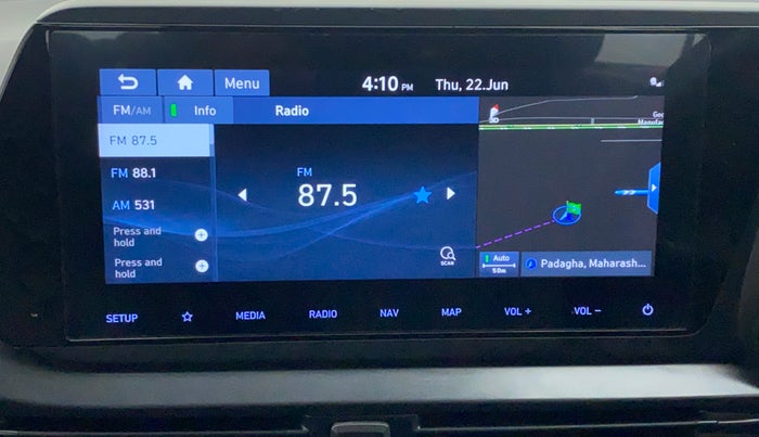 2021 Hyundai NEW I20 ASTA 1.2 MT, Petrol, Manual, 51,220 km, Infotainment System