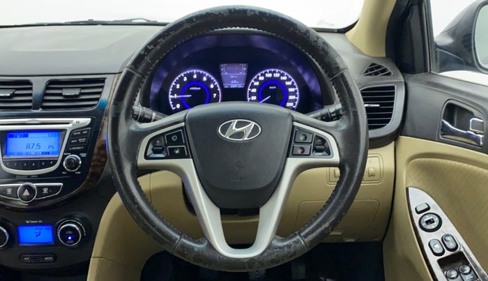 2013 Hyundai Verna FLUIDIC 1.6 SX VTVT OPT, Petrol, Manual, 49,389 km, Steering Wheel Close Up