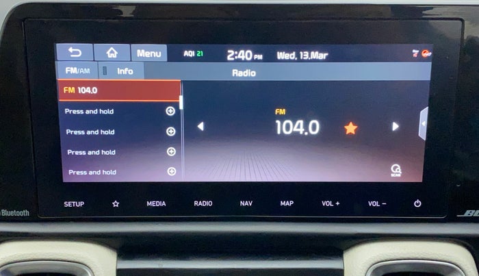 2021 KIA SONET HTX PLUS 1.5, Diesel, Manual, 28,073 km, Infotainment System