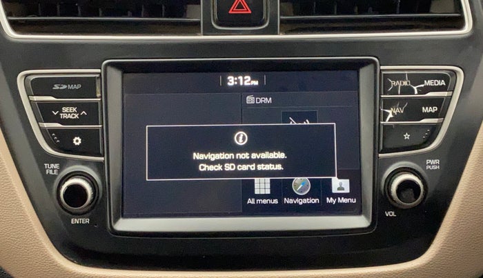 2018 Hyundai Elite i20 ASTA 1.2 (O), Petrol, Manual, 35,602 km, Infotainment system - GPS Card not working/missing