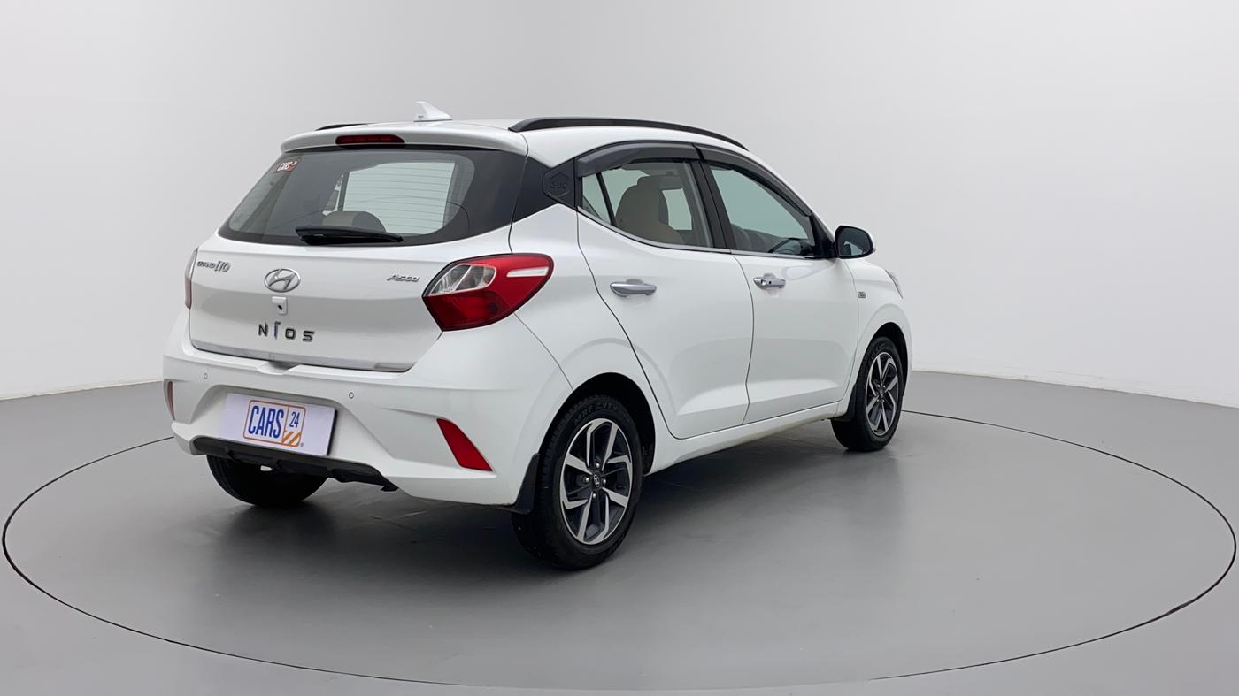 2021 Hyundai GRAND I10 NIOS ASTA AMT 1.2 KAPPA VTVT, Petrol, Automatic, 12,462 km, Right Back Diagonal