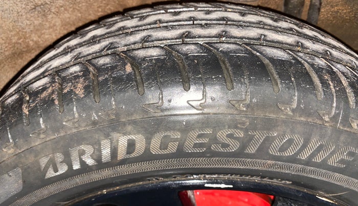 2017 Nissan Micra XV CVT, Petrol, Automatic, 1,09,555 km, Left Rear Tyre Tread