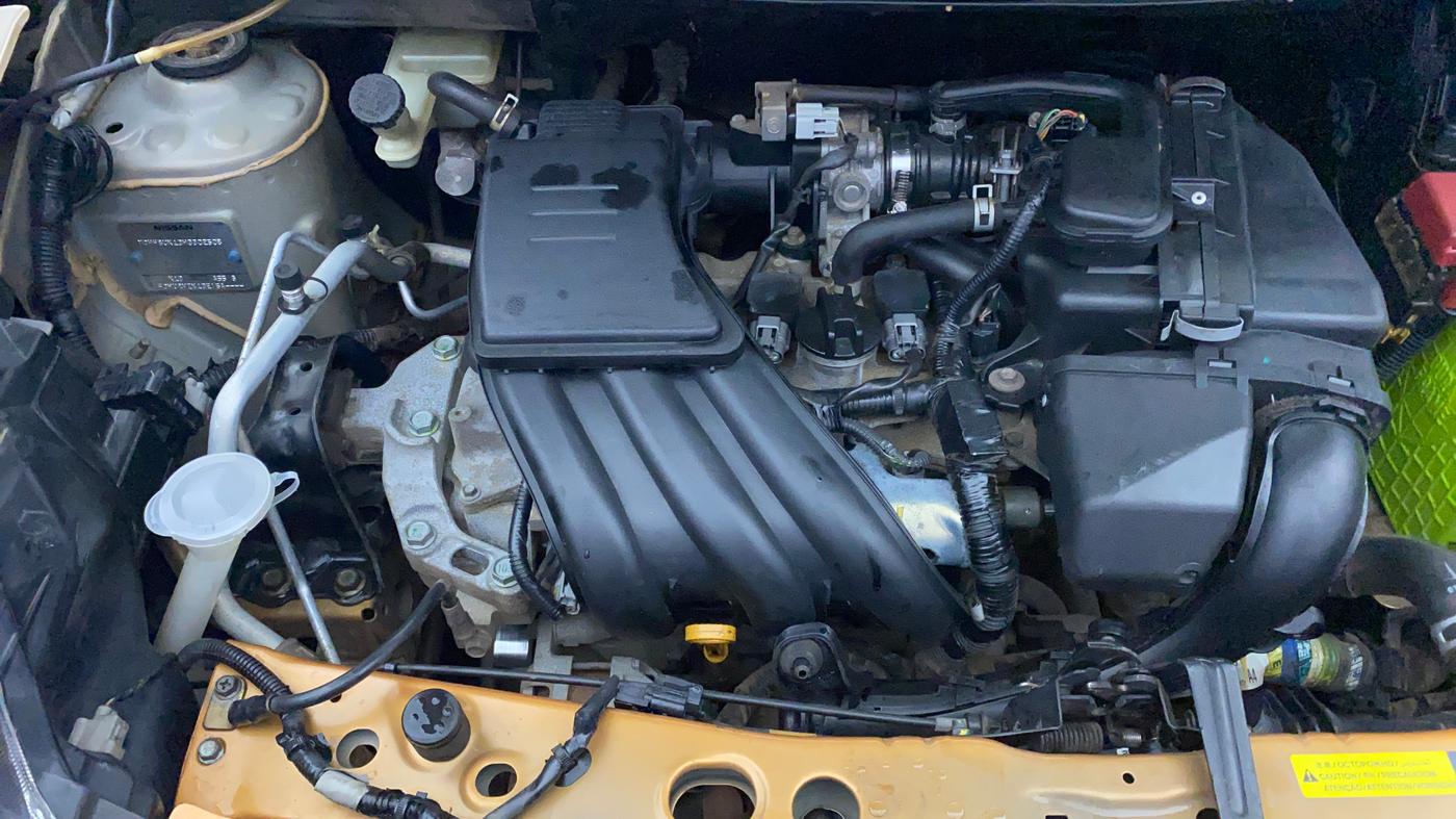 2017 Nissan Micra XV CVT, Petrol, Automatic, 1,09,574 km, Engine View - Right
