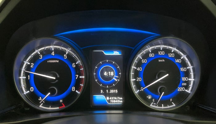 2017 Maruti Baleno ALPHA PETROL 1.2, Petrol, Manual, 70,778 km, Odometer Image