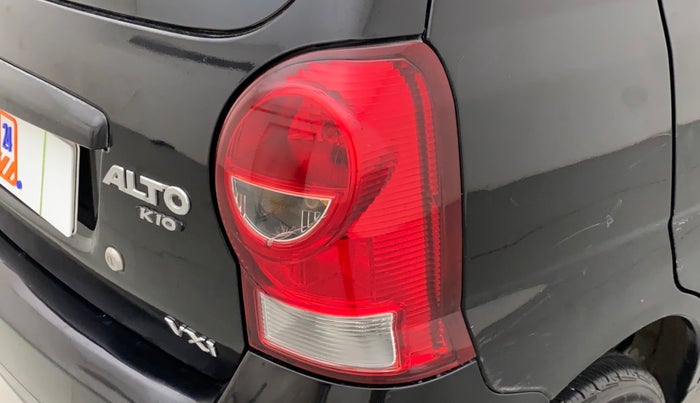 2011 Maruti Alto K10 VXI, Petrol, Manual, 87,965 km, Right tail light - < 2 inches,no. = 2
