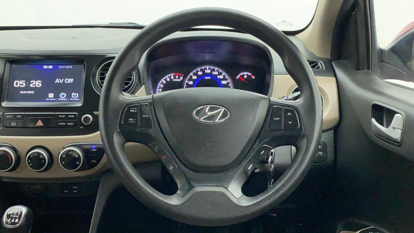2017 Hyundai Grand i10 SPORTZ (O) 1.2 KAPPA VTVT, Petrol, Manual, 48,181 km, Steering Wheel Close Up