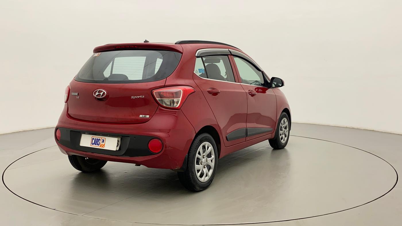 2017 Hyundai Grand i10 SPORTZ (O) 1.2 KAPPA VTVT, Petrol, Manual, 48,181 km, Right Back Diagonal