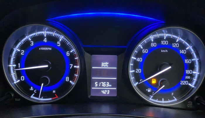 2017 Maruti Baleno DELTA PETROL 1.2, Petrol, Manual, 51,763 km, Odometer Image