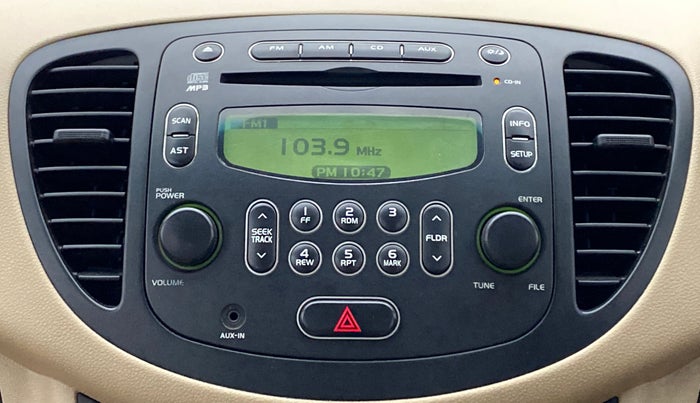 2009 Hyundai i10 SPORTZ 1.2, Petrol, Manual, 98,616 km, Infotainment System