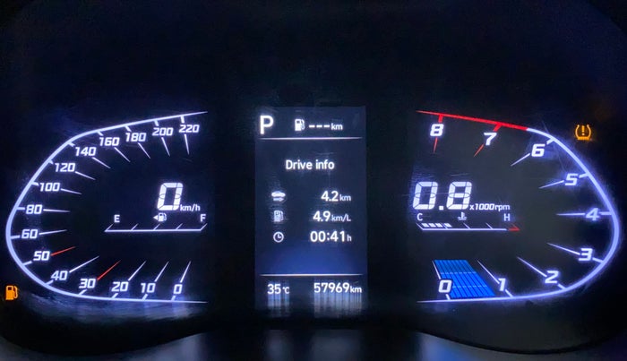 2020 Hyundai Verna SX (O) 1.0 TURBO DCT, Petrol, Automatic, 57,611 km, Odometer Image