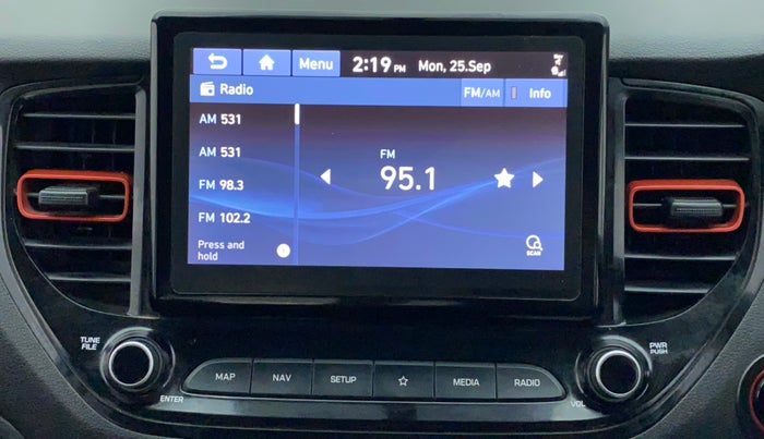 2020 Hyundai Verna SX (O) 1.0 TURBO DCT, Petrol, Automatic, 57,611 km, Infotainment System
