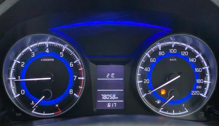 2017 Maruti Baleno DELTA PETROL 1.2, Petrol, Manual, 78,057 km, Odometer Image