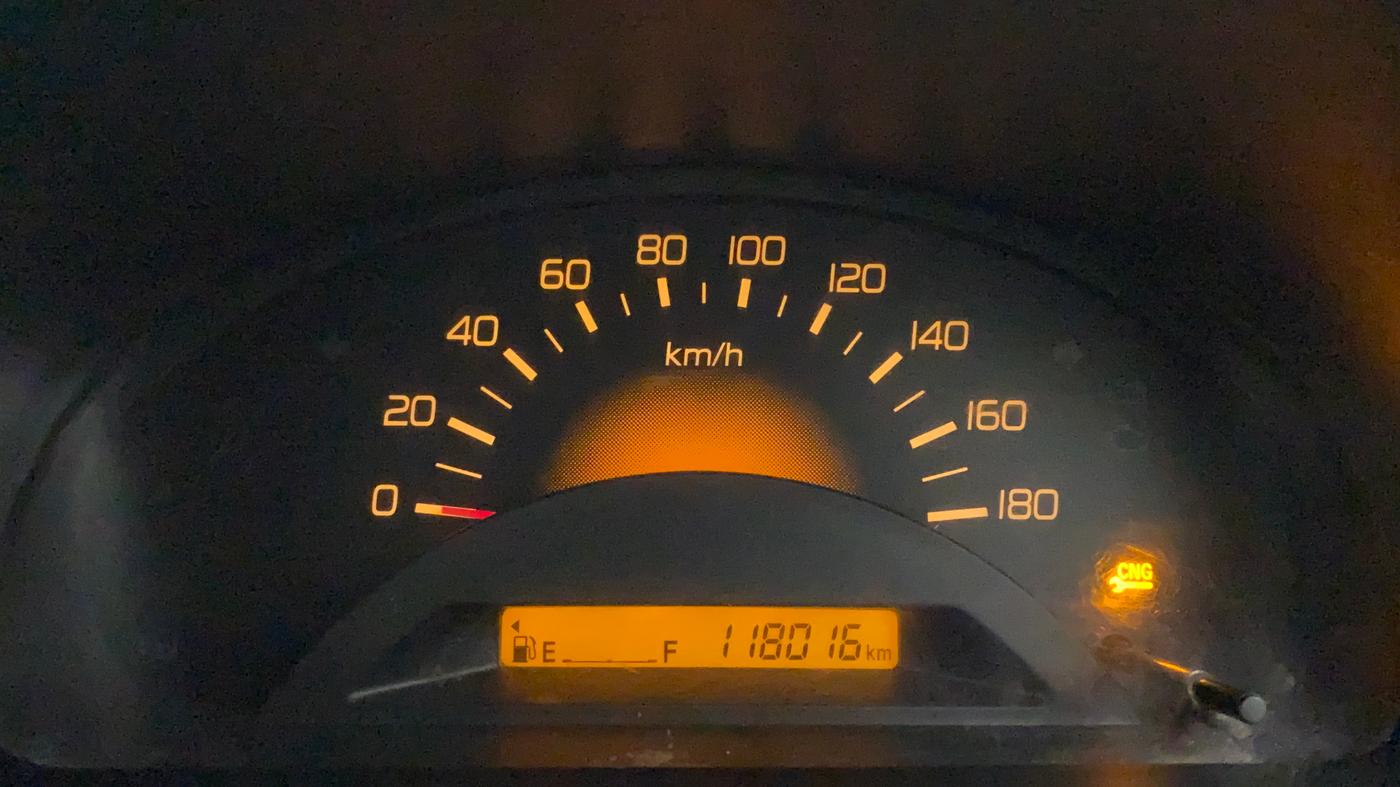 2014 Maruti Wagon R 1.0 LXI CNG, CNG, Manual, 1,18,174 km, Odometer Image