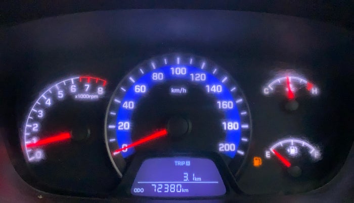 2014 Hyundai Xcent S (O) 1.2, CNG, Manual, 72,380 km, Odometer Image