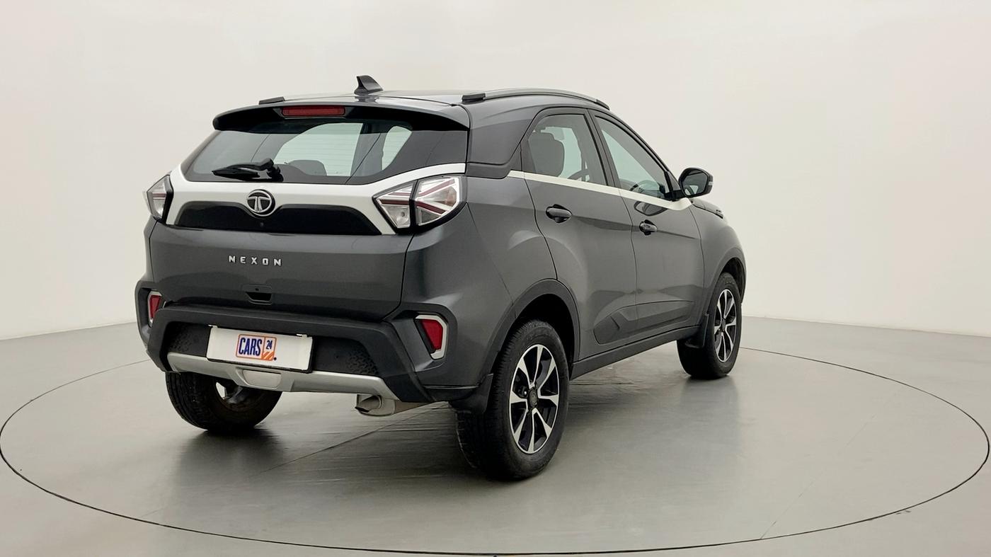 2021 Tata NEXON XZA + 1.2 PETROL A/T, Petrol, Automatic, 12,654 km, Right Back Diagonal