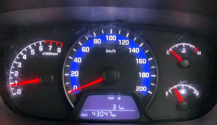 2014 Hyundai Xcent S 1.2, Petrol, Manual, 43,047 km, Odometer Image