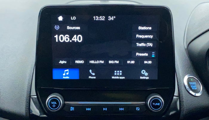 2018 Ford Ecosport TITANIUM + 1.5L PETROL AT, Petrol, Automatic, 77,380 km, Infotainment System