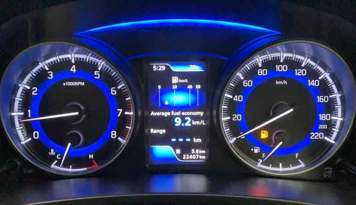 2019 Toyota Glanza V, Petrol, Manual, 22,476 km, Odometer Image