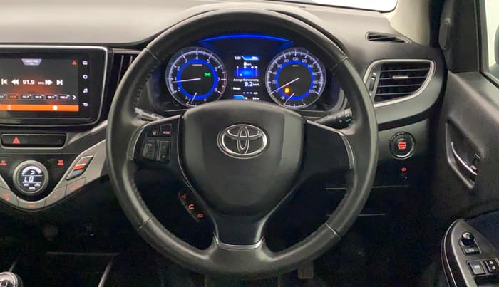 2019 Toyota Glanza V, Petrol, Manual, 22,476 km, Steering Wheel Close Up