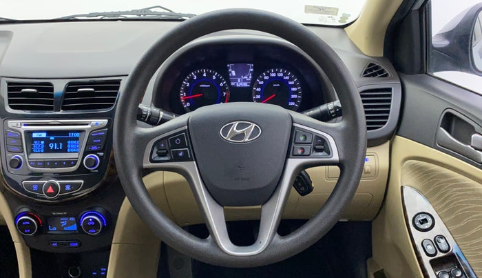 2016 Hyundai Verna FLUIDIC 4S 1.6 VTVT S, Petrol, Manual, 62,799 km, Steering Wheel Close Up