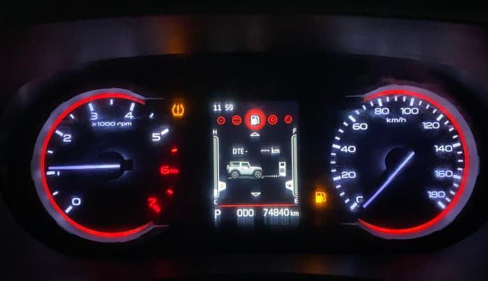 2021 Mahindra Thar LX PETROL HT 4WD AT, Petrol, Automatic, 74,840 km, Odometer Image