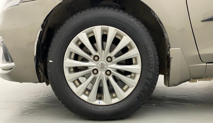 2018 Maruti Ciaz ZETA AT 1.5  SHVS PETROL, Petrol, Automatic, 1,08,941 km, Left Front Wheel
