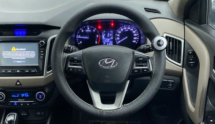 2016 Hyundai Creta SX PLUS AT 1.6 DIESEL, Diesel, Automatic, 1,02,096 km, Steering Wheel Close Up