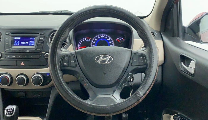 2015 Hyundai Grand i10 SPORTZ 1.2 KAPPA VTVT, Petrol, Manual, 26,466 km, Steering Wheel Close Up