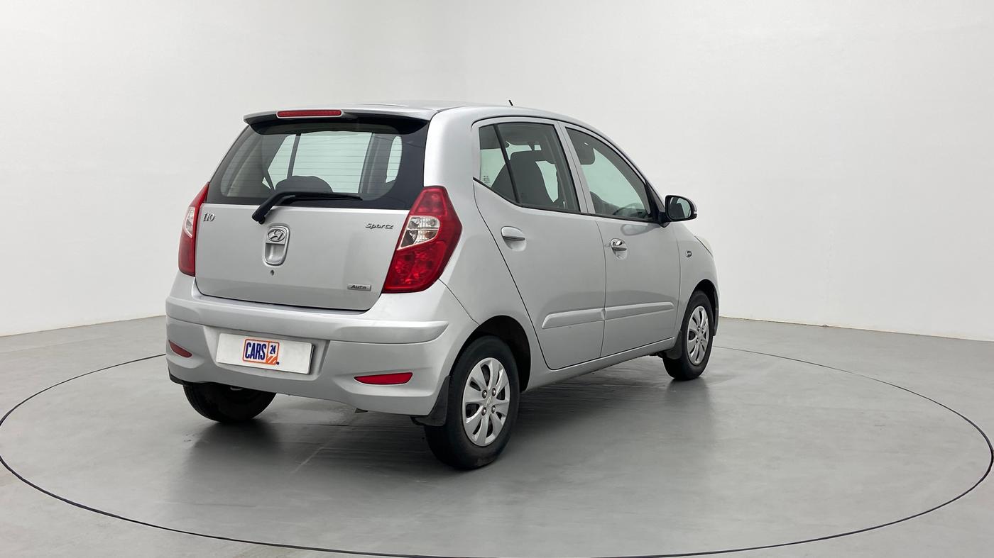 2013 Hyundai i10 SPORTZ 1.2 AT KAPPA2, Petrol, Automatic, 39,640 km, Right Back Diagonal (45- Degree) View