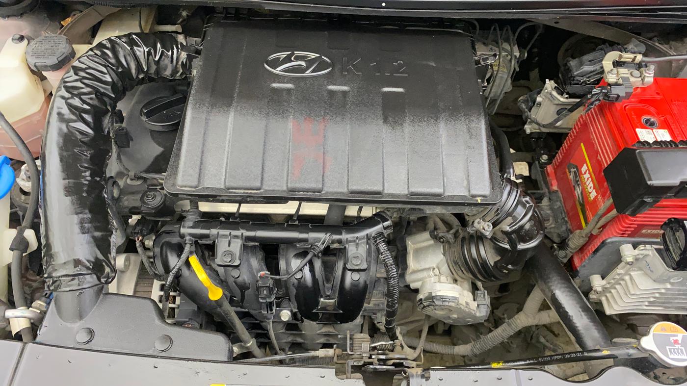 2021 Hyundai AURA SX PLUS 1.2 AMT, Petrol, Automatic, 89,864 km, Engine View