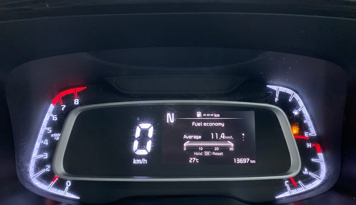 2021 KIA SONET GTX + 1.0 IMT, Petrol, Manual, 13,697 km, Odometer Image