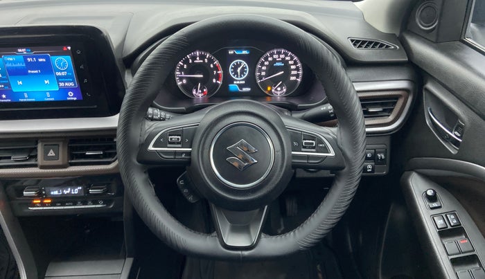 2022 Maruti BREZZA ZXI SMART HYBRID DUAL TONE, Petrol, Manual, 18,793 km, Steering Wheel Close Up