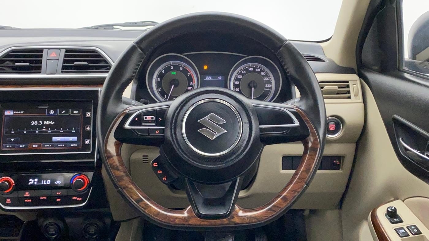 2019 Maruti Dzire ZXI PLUS AMT, Petrol, Automatic, 47,510 km, Steering Wheel Close Up