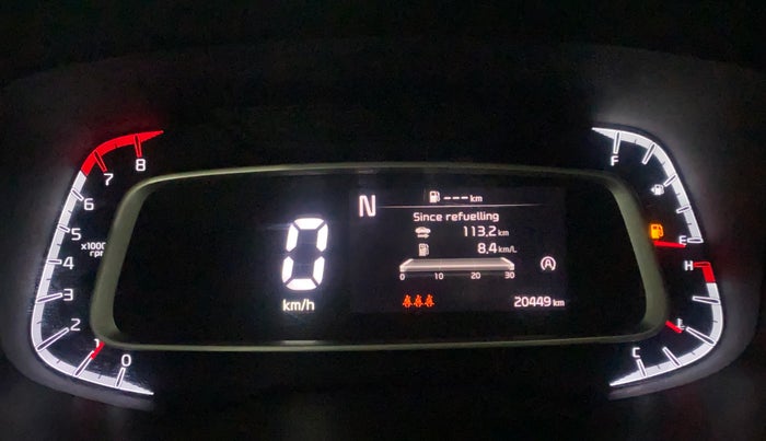 2024 KIA SONET HTX 1.0 TURBO PETROL IMT, Petrol, Manual, 20,407 km, Odometer Image