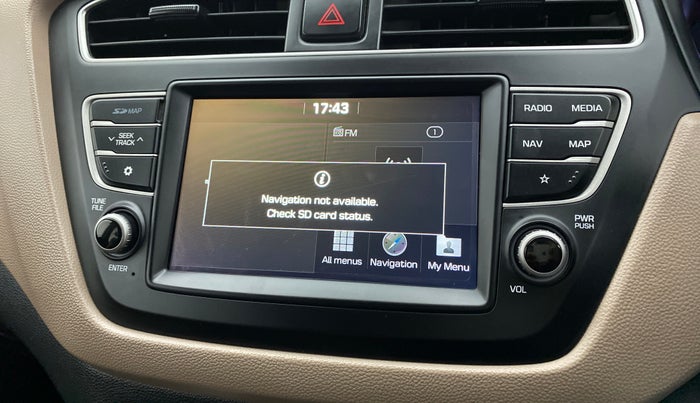 2020 Hyundai Elite i20 SPORTZ PLUS  1.2 CVT, Petrol, Automatic, 54,558 km, Infotainment system - GPS Card not working/missing