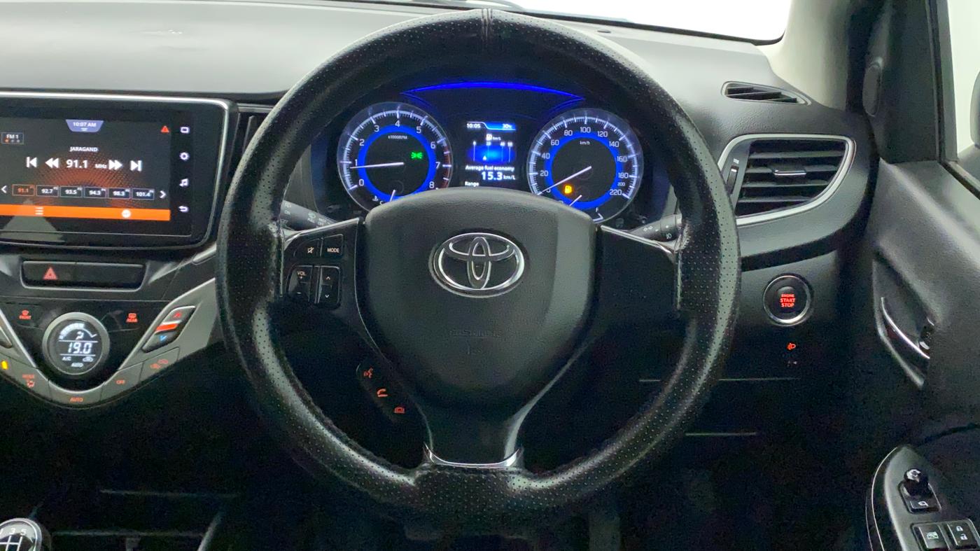 2019 Toyota Glanza G, Petrol, Manual, 62,547 km, Steering Wheel Close Up