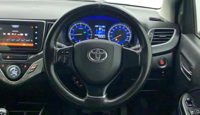 2019 Toyota Glanza G, Petrol, Manual, 62,547 km, Steering Wheel Close Up