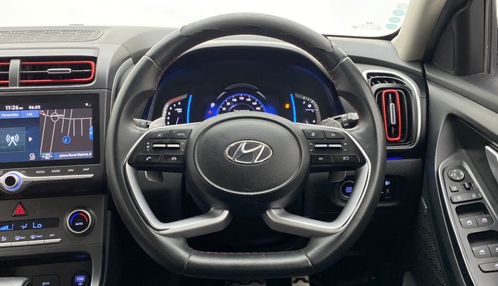 2020 Hyundai Creta SX (O) 1.4 TURBO DCT DUAL TONE, Petrol, Automatic, 71,601 km, Steering Wheel Close Up
