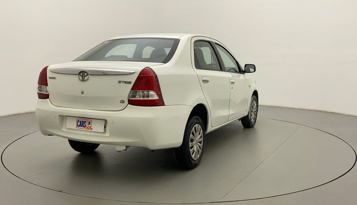 2012 Toyota Etios G, Petrol, Manual, 59,491 km, Right Back Diagonal