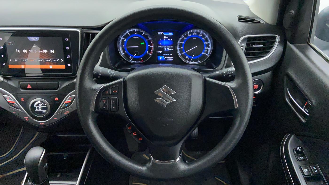 2019 Maruti Baleno ZETA CVT PETROL 1.2, Petrol, Automatic, 12,617 km, Steering Wheel Close Up