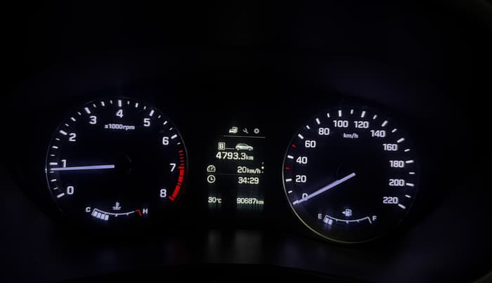 2017 Hyundai Elite i20 ASTA 1.2 (O), Petrol, Manual, 90,669 km, Odometer Image