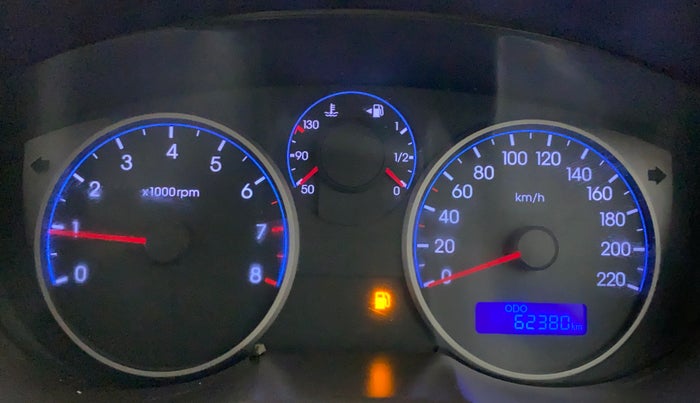 2010 Hyundai i20 MAGNA (O) 1.2, Petrol, Manual, 62,380 km, Odometer Image