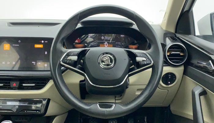 2022 Skoda SLAVIA STYLE 1.0 TSI MT, Petrol, Manual, 12,987 km, Steering Wheel Close Up