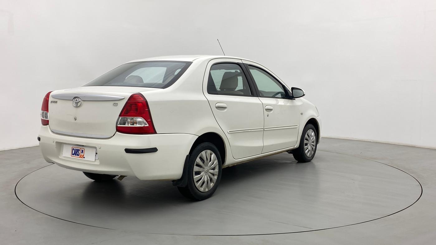 2013 Toyota Etios G, Petrol, Manual, 40,269 km, Right Back Diagonal