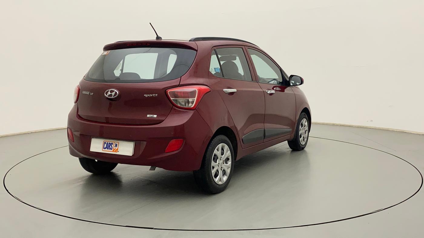 2013 Hyundai Grand i10 SPORTZ 1.2 KAPPA VTVT, CNG, Manual, 80,540 km, Right Back Diagonal