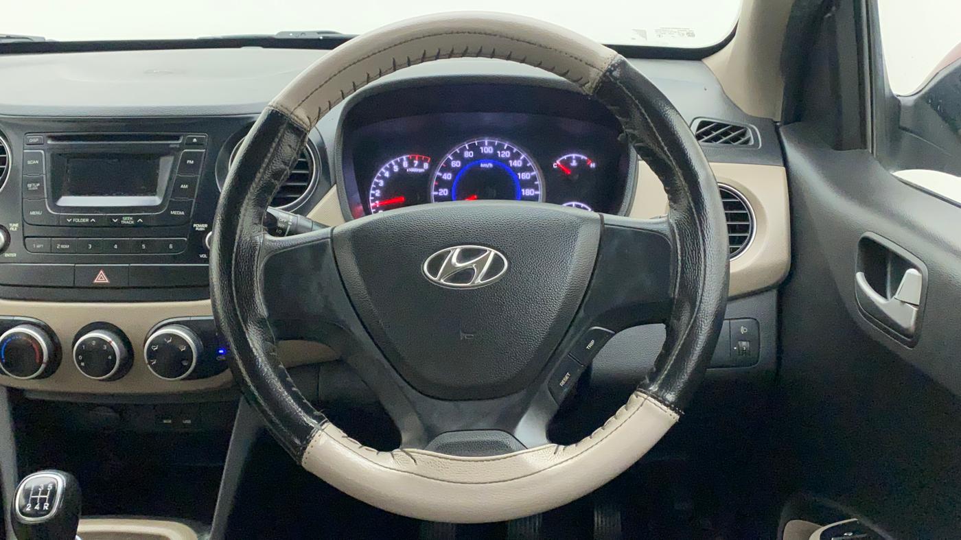 2013 Hyundai Grand i10 SPORTZ 1.2 KAPPA VTVT, CNG, Manual, 80,540 km, Steering Wheel Close Up
