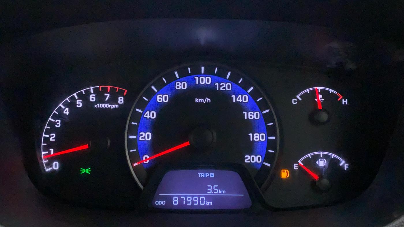 2014 Hyundai Xcent S (O) 1.2, Petrol, Manual, 87,990 km, Odometer Image